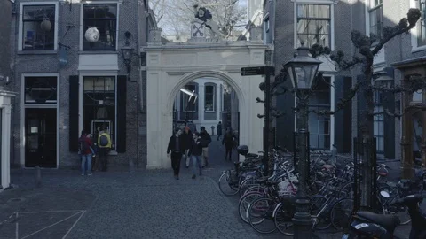 201901 Burchtsteeg Burcht Marekerk Video stock 121145247
