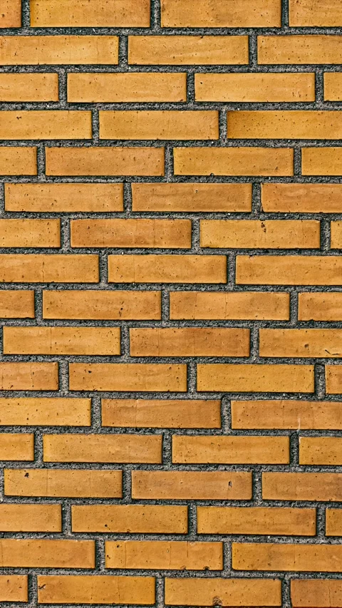 201_Yellow brick wall texture pattern.mp4 Stock Footage 347072772