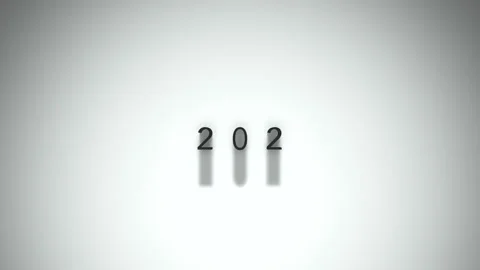 202 3D title animation matte black text on a white background Vídeos de archivo 300715087