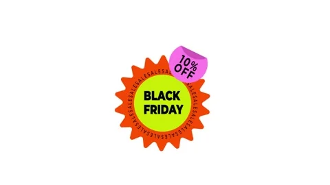 202 Animation Text Label Banner Black Friday Sale 10 库存影片 301560055