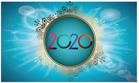 2020 abstract with design Stock Illustration