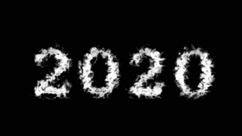 2020 cloud text effect black isolated background Stock Footage 138721729