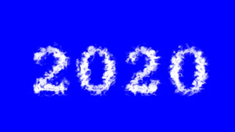 2020 cloud text effect blue isolated background Stock Footage 138721731