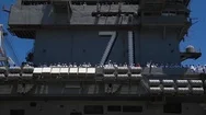 2020 - The Dealy Coronavirus Coronavid-19 Breaks Out On The Uss Theodore Stock Footage