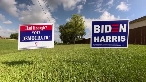 2020-Elections-yard-sign-05 Stock Footage 139987932