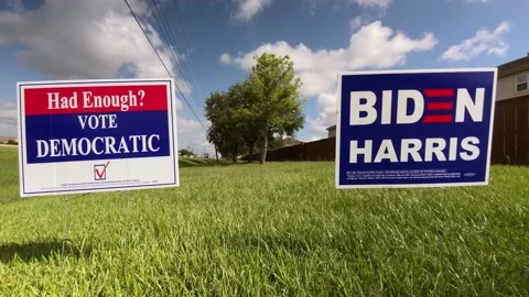2020-Elections-yard-sign-06 Stock Footage 139987914