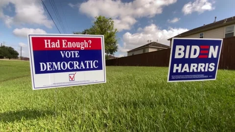 2020-Elections-yard-sign-07 Stock Footage 139987886