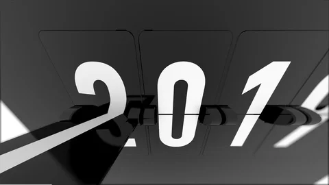 2020 Flip countdown timer of year. Happy new year. Video stock 120631567