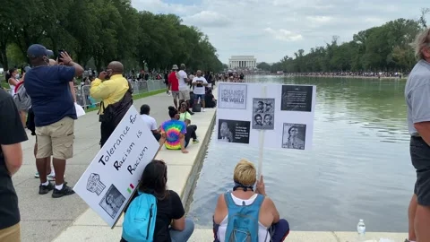 The 2020 "Get Off Our Necks" Commitment March in Washington, D.C. Stock Footage 138232594