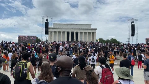 The 2020 "Get Off Our Necks" Commitment March in Washington, D.C. Stock Footage 138232905