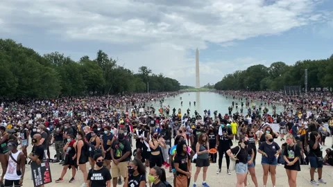 The 2020 "Get Off Our Necks" Commitment March in Washington, D.C. Stock Footage 138232968