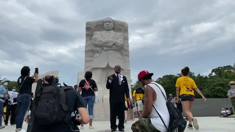 The 2020 "Get Off Our Necks" Commitment March in Washington, D.C. Stock Footage 138233014