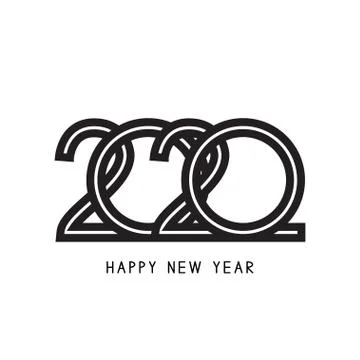 2020. Happy New Year. Stock Illustration