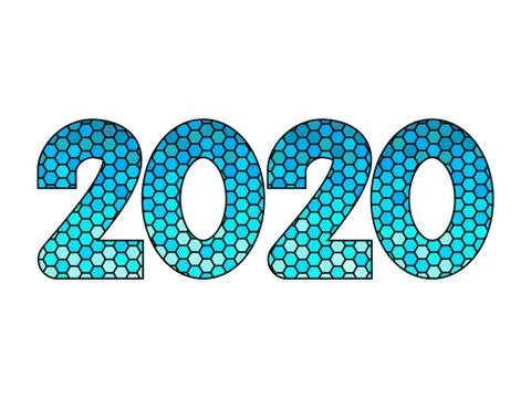 2020. Happy New Year. Stock Illustration