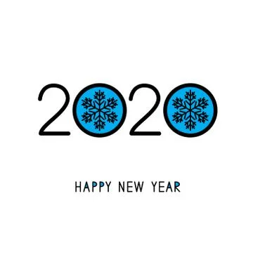 2020. Happy New Year. Stock Illustration