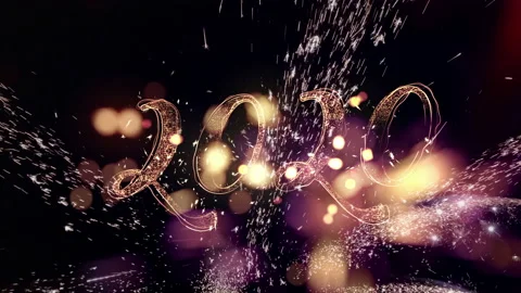 2020 Happy New Year Text Firework. Stock Footage 119732847
