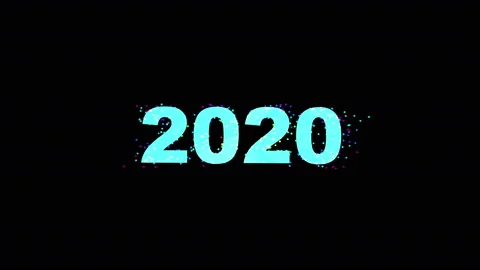 2020 heading. Beautiful typography magic design Stock-Footage 120579450