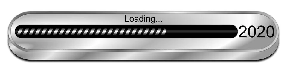 2020 Loading bar - 3D illustration Stock Illustration