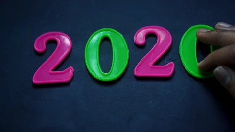 2020 new year background close up Stock Footage 121838803