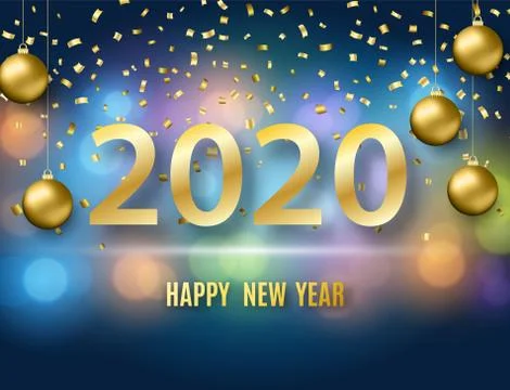 2020 New Year background Illustrazione stock