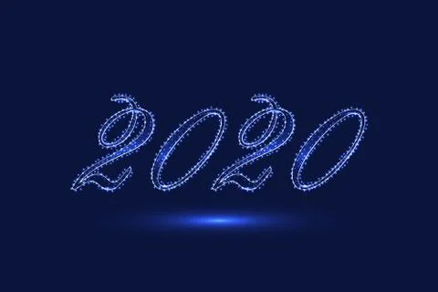 2020 New Year background Stockillustratie