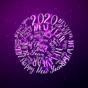 2020 New Year. Stock Illustration