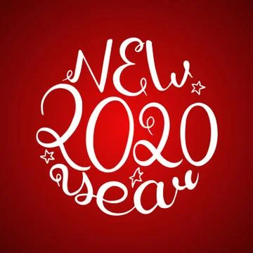 2020 New Year. Stock Illustration