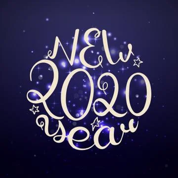 2020 New Year. Stock Illustration