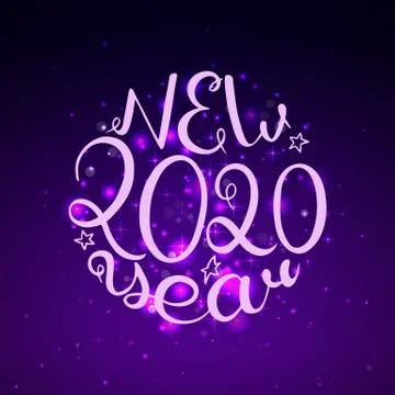 2020 New Year. Stock Illustration