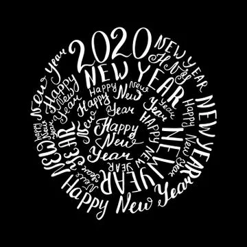 2020 New Year. Stock Illustration
