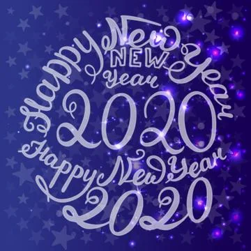 2020 New Year. Stock Illustration