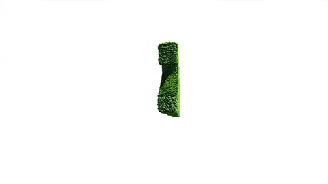 2020 New Year text made from green leaves, wind blowing panning against white Stock Footage 120245016