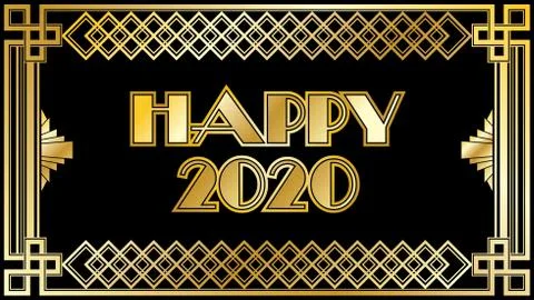 2020 New years Countdown clock changing numeral with festive background andty 库存插图
