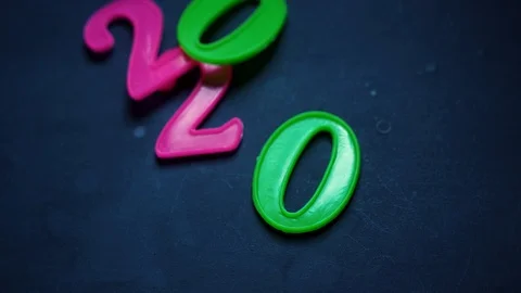 2020 numbers falling Stock Footage 121836031