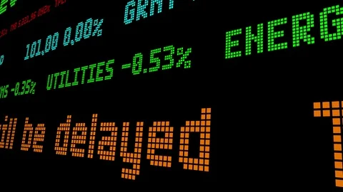 The 2020 Olympics will be delayed stock ticker Stock Footage 127255943