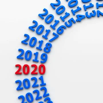 2020 past circle #2 Stock Illustration