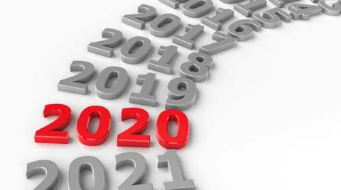 2020 past circle Stock Illustration