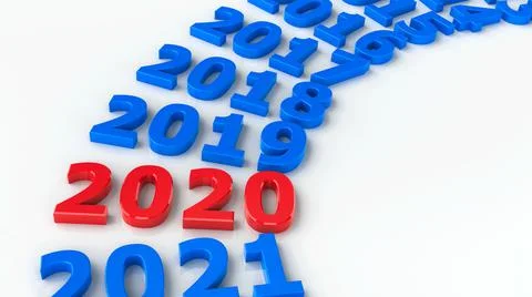 2020 past circle Stock Illustration