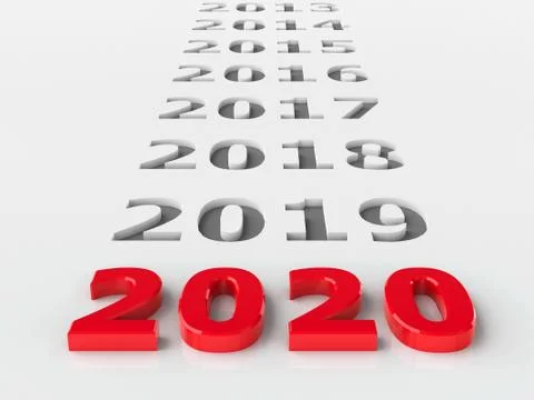 2020 past Illustrazione stock