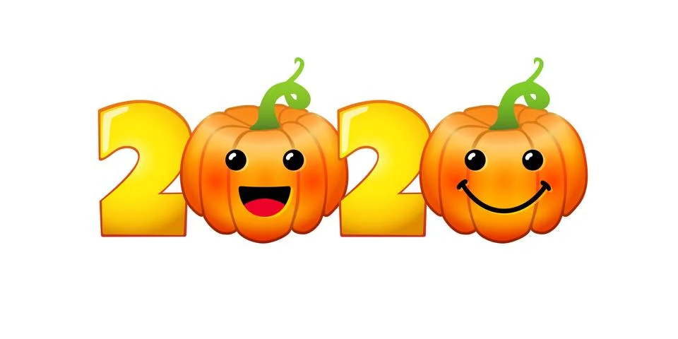 2020 pumpkins emo characters Ilustração Stock