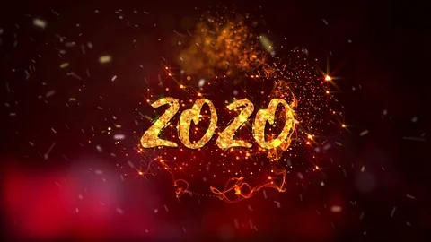 2020 Revealed by Magic Particles Motion Graphics 4K Stock Footage 95969808