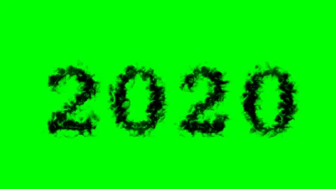 2020 smoke text effect green isolated background 스톡 동영상 138722472