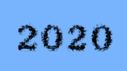 2020 smoke text effect sky isolated background Stock Footage 138722473