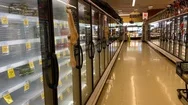 2020 - Supermarket And Store Shelves Are Mostly Empty During The Corona Virus Stock Footage