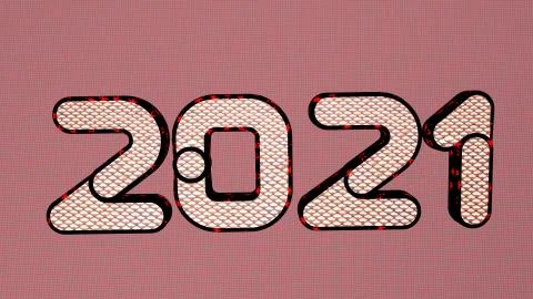 2020 typography on a golden background. Stock Illustration