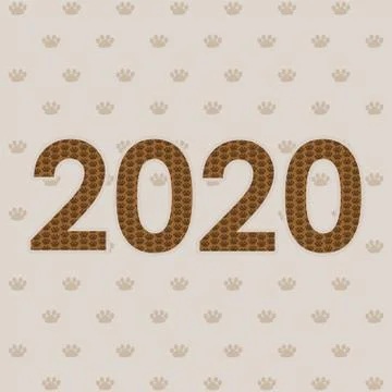 2020 Typography Style Stock Illustration