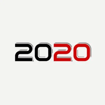 2020 Typography Style Stock Illustration