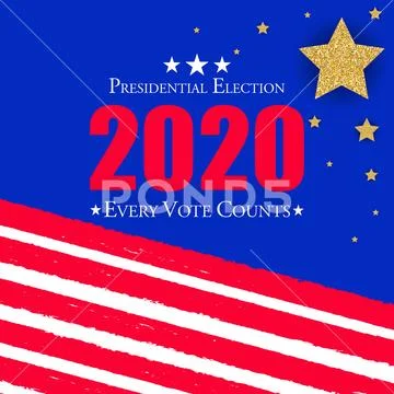 2020 United States of America Presidential Election Background. Vector Illust Stock Illustration