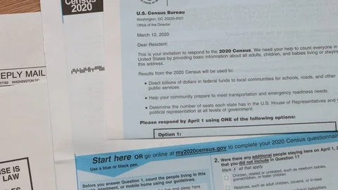 2020 U.S. Census Form 4K Stock Footage 126292103