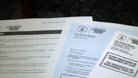 2020 U.S. Census Forms in 4K Stock Footage